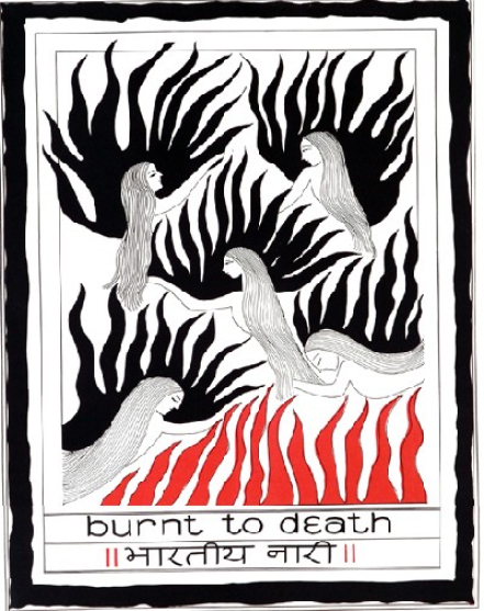 burnt to death